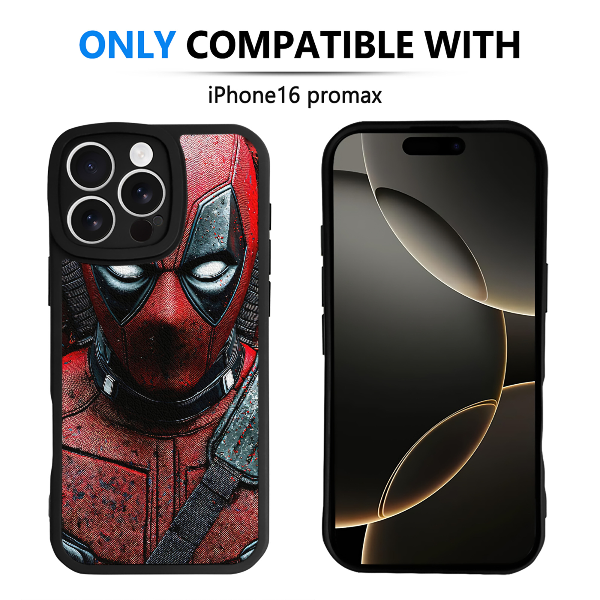 （画像用） Deadpool デッドプール 【iPhone 16シリーズ対応】シリコンスマホケース（レザー調） 材質：シリコン